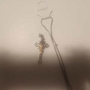 Buddha cross necklace men or women